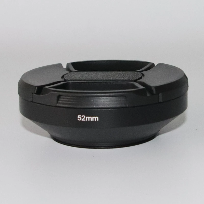 Oem Factory Price 52mm Metal Wide Angle Lens Hood With 77mm Lens Cap