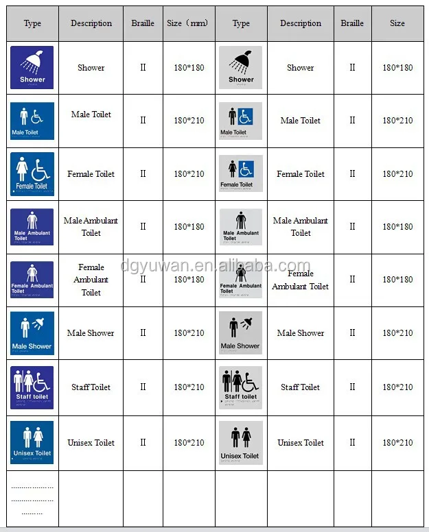 Bathroom Sign Size male/famele bathroom signs with gm standard - buy slivery toilet Bathroom Sign Size male/famele bathroom signs with gm standard - buy slivery toilet