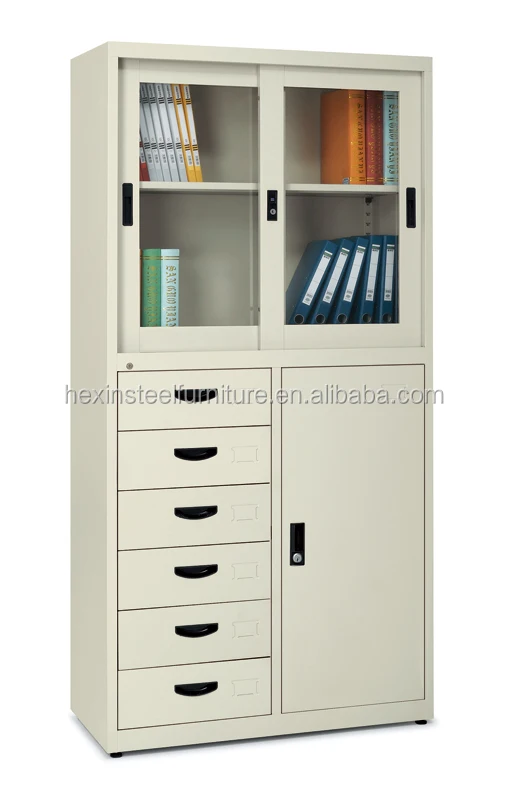 12 Drawers Medical Glass Sliding File Document