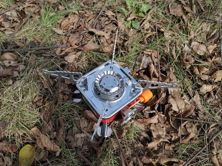 Small Cassette Furnace Portable Folding Quadrilateral Long Gas tank Camping Stove