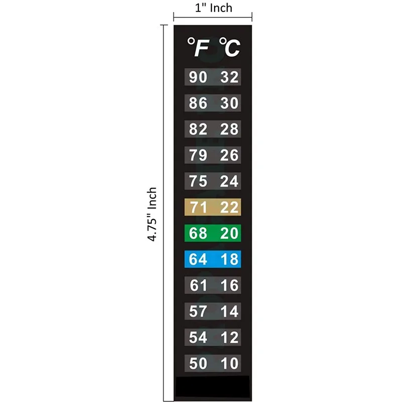 POPETPOP 10 stücke Traditionelle Stick auf Digitale temperatur Thermometer Streifen Grad Celsius System Display 