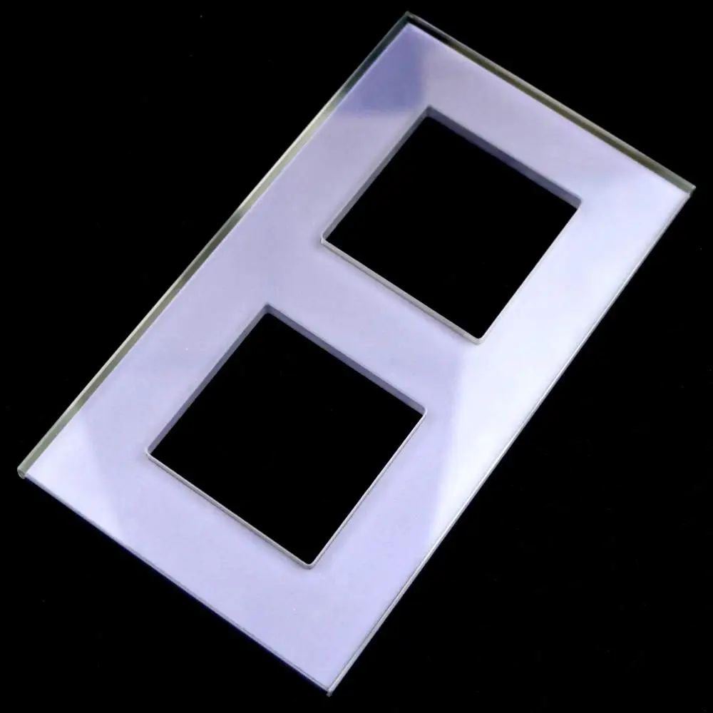 High Quality Tempered Glass Panels for Wall Sockets Light Lowes Switch Plates Glass Frame