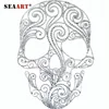 Popular Rhinestone Iron On Design Skull Customized Strauss Diamond Transfer For Jackets
