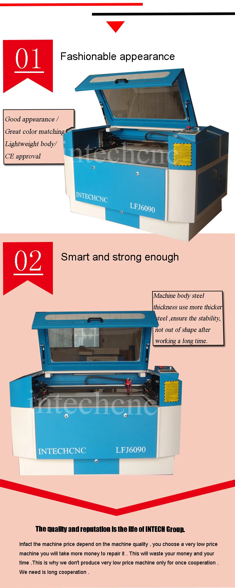 Hot sale 6090 co2 laser tube 200w/1390 laser machine