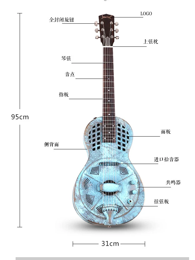 Jonathan Resonator Guitar, 16 Series