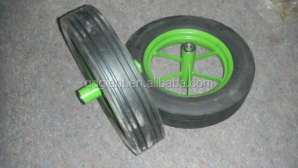 Heavy duty standard 16inch solid rubber spoke wheels with bearing