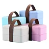 Customized color stackable reusabele wheat straw biodegradable lunch box
