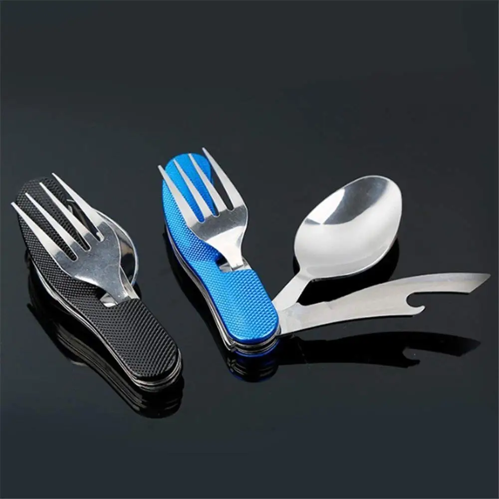 Multifunctional Cutlery Camping Utensil Travel Mess Cutlery Kit,4 In 1