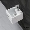 wave wash basin/wall mounted glass basin/small size wash basin 300mm