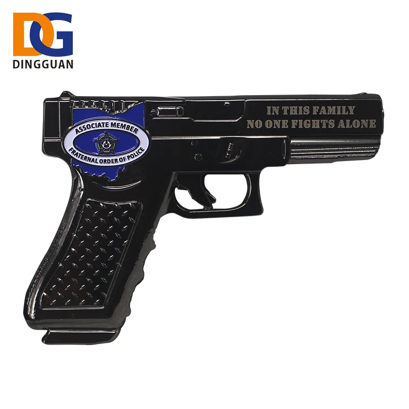 Customized Zinc Alloy coin Military Army Challenge Pistol Gun Coin(2).jpg