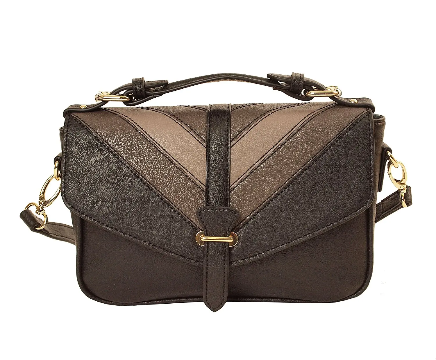 Imoshion Handbags Find Deals On Line At Get Quotations Imoshion Women S Fashionable V Pieced Saddle Satchel Faux Leather Crossbody Bag With Short Handle
