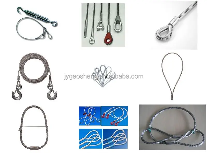 Flemish Eye Wire Rope Lifting Sling With Aluminium Ferrules Buy Wire Rope Lifting Sling wire