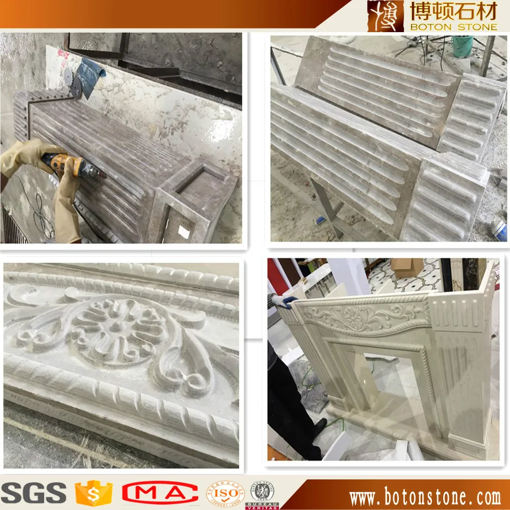 Hot Style Natural Marble Chimney Piece Granite Fireplace Mantel