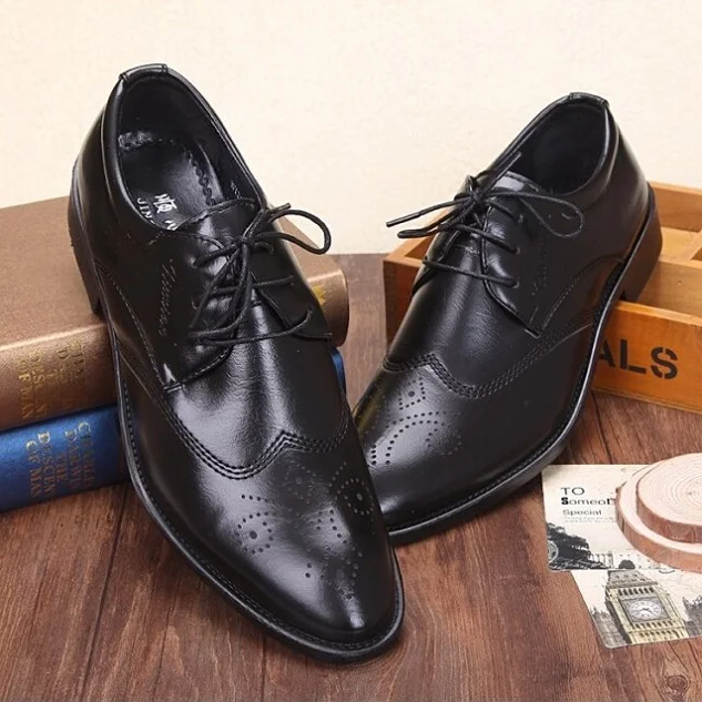 Sun Lorence Mens Classic Formal Business Dress Shoes Casual British Style Pointed Toe Leather Oxfords