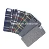 Free sample high quality tartan check fabric mobile phone case for iphone 7 7 plus case