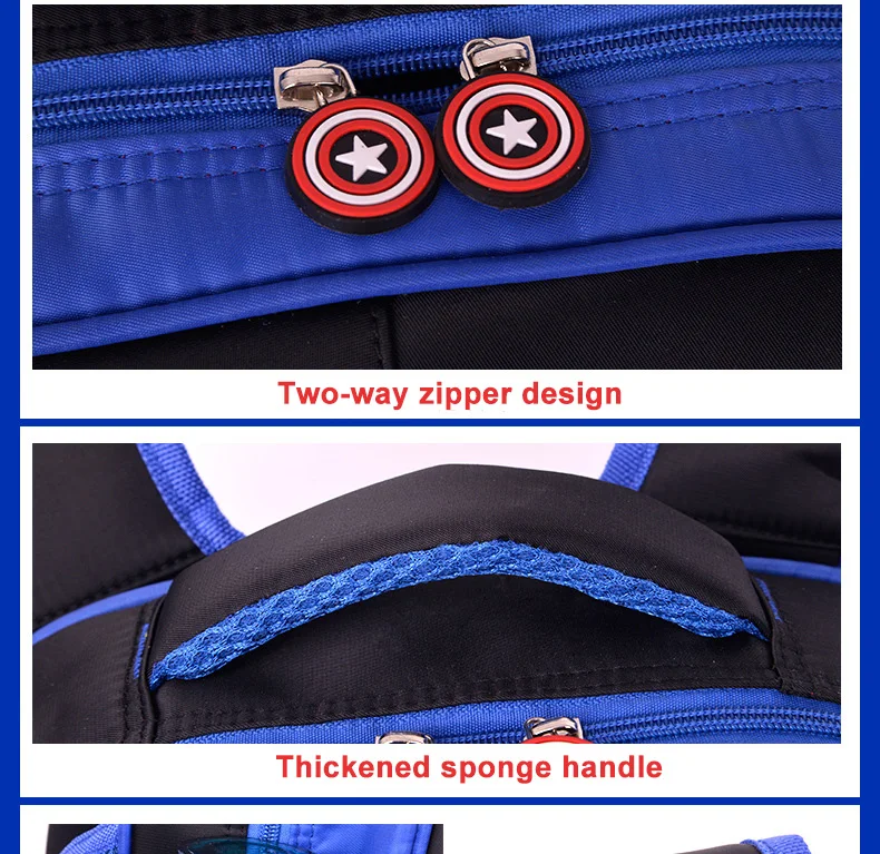 New Design Captain America Mochila Escolares 3D Smiggle Children School Bags Kids