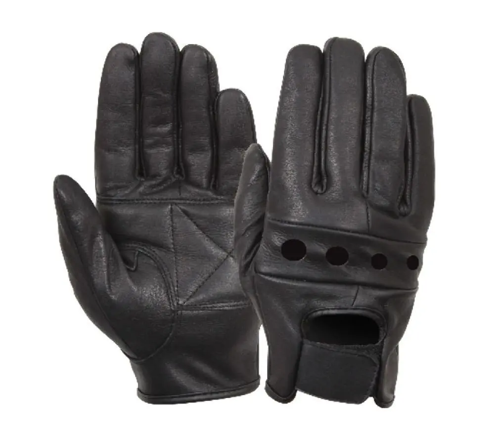 ICRGREY Mens Genuine Leather Warm Lined Driving Gloves Motorcycle Gloves