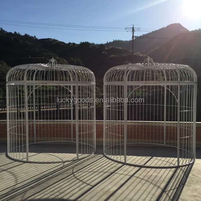 large bird cage white