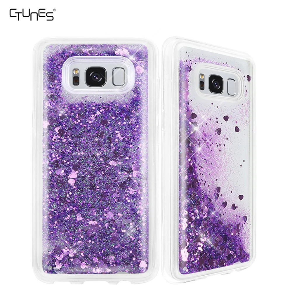 Bling Glitter Stars Moving Quicksand Sparkle Liquid Drop Case Cover For