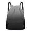 Durable Sport Nylon Drawstring Backpack Bag Black Gym Backpack For Yoga