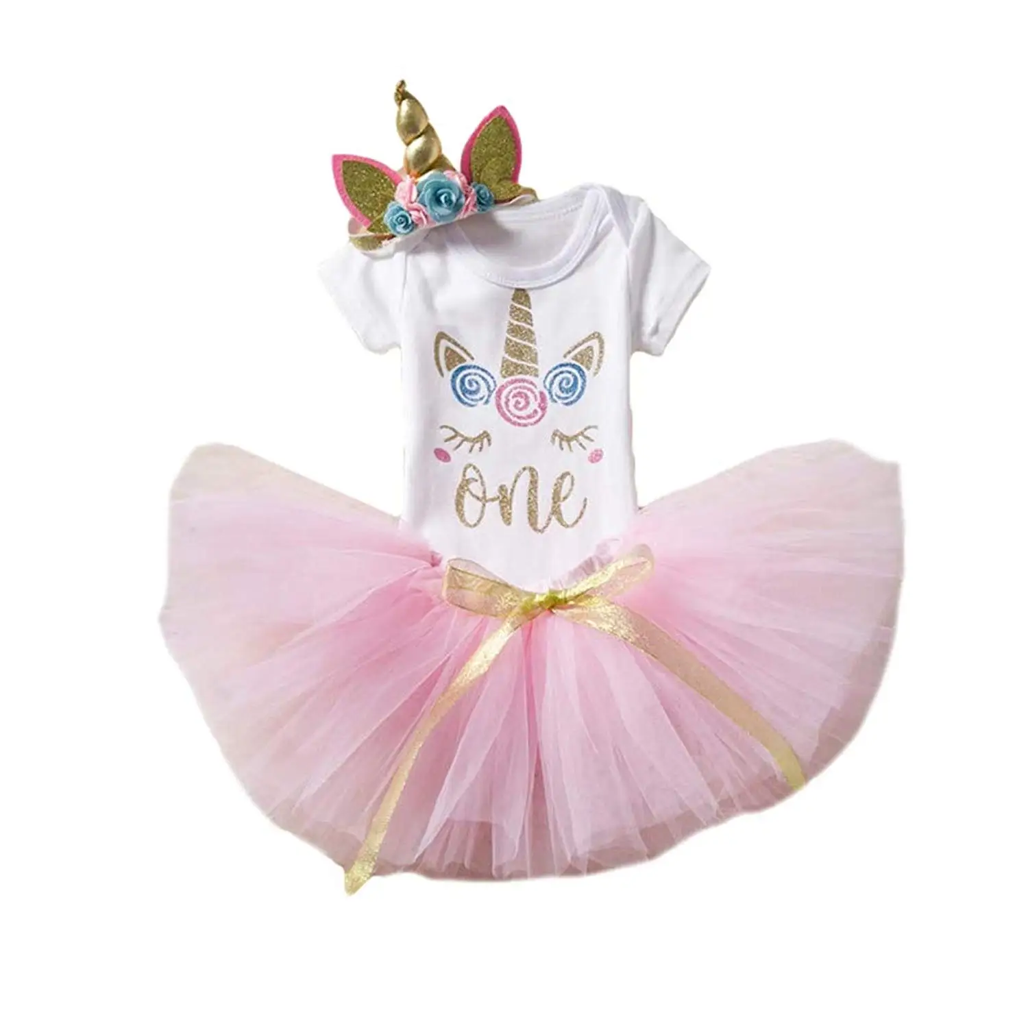 Pink yannzi Newborn Baby Girls Princess Tutu Skirt Fluffy Tulle Birthday Photography Pettiskirt 0-2T
