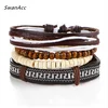 Woven Wristband Jewelry Punk Handmade Leather Bracelet Vintage Men Bracelets & Bangles