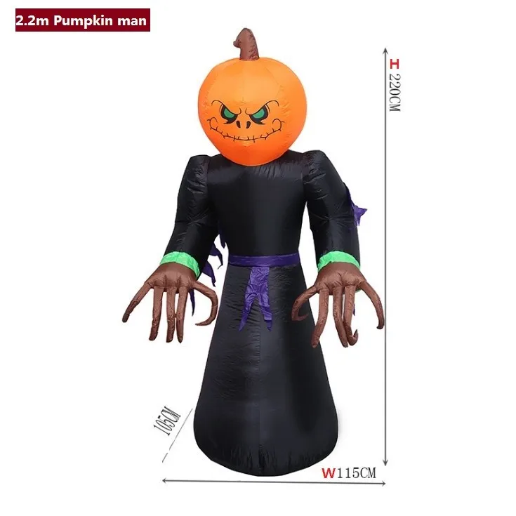 Halloween Inflatable Zombie Pumpkin Inflatable Skeleton Haunt House ...