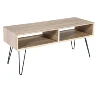 Modern wood tv stand console table with metal leg living room furniture