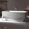 Simple design white black acrylic two sided 6 person outdoor spa B21569W