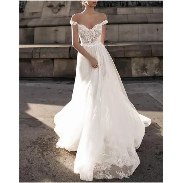 promoción vestido de novia rosa blanca, compras online de vestido de