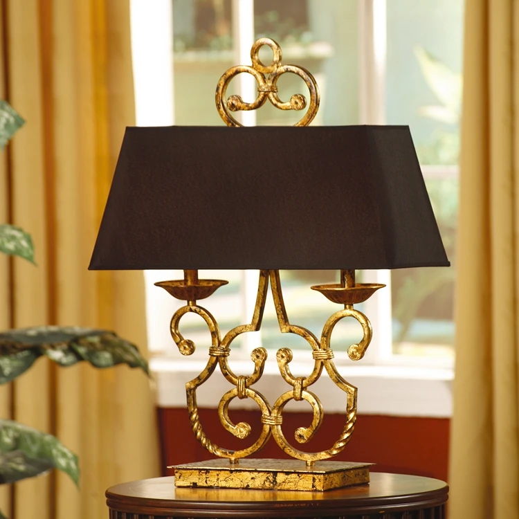 antique gold table lamp