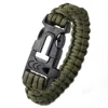 550 knife making fire and whistle cord survival bracelet