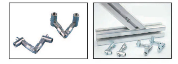 Curved Industrial Bend Aluminum Extrusion Profile Accessories  Adjustable inner  Connector Steel ,Zinc-Plated material