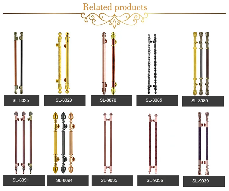 Luxury Villa Main Gate Design Gold Polish Brass Door Handles Buy