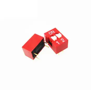 2p 2 Position Dip Switch 2 54mm Pitch 2 Row 4 Pin Switch