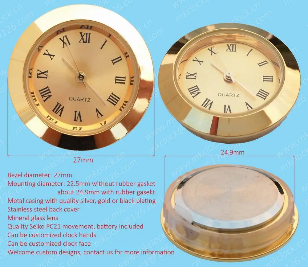 27mm Clock Insert With Seiko Watch Movement - Buy Clock Insert,27mm 