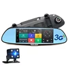FHD 1080P dual camera 7 inch rearview mirror navigation android wifi rearview mirror with gps bluetooth camera