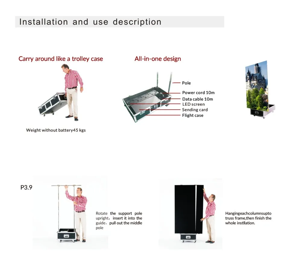 Outdoor & Indoor P10 P8 P6 P5 P4 P3 Novastar Wireless control flexible led module G-energy Kinglight Wedding scene LED screen