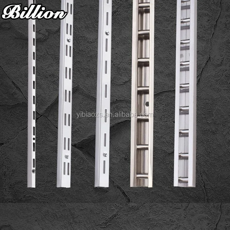 Hot Selling Chrome Plating Column Double Slotted Channel Metal Shelf