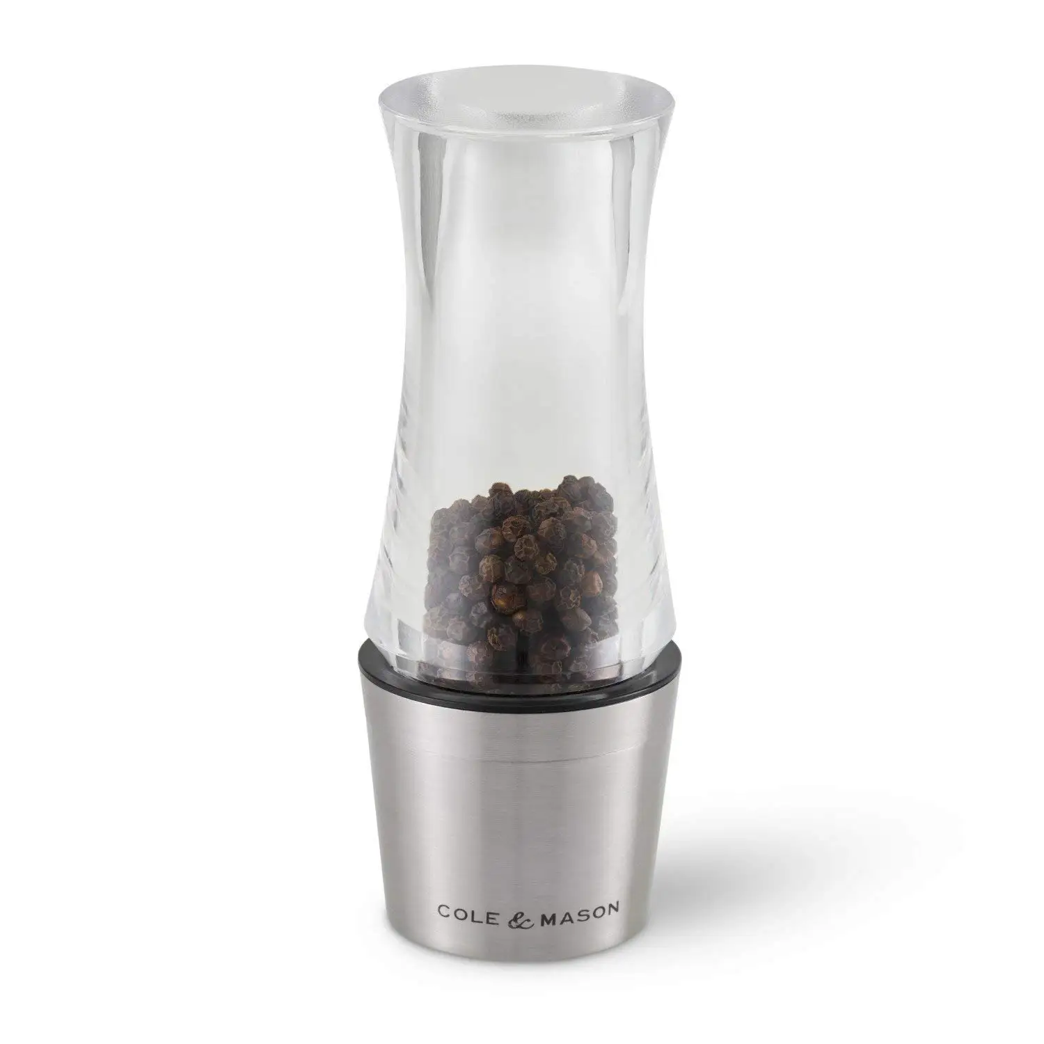 COLE & MASON Harrogate Salt Grinder Acrylic Upside Down Mill Includes