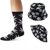 Unisex Weed Leaf Printed Cotton Socks Hat Maple Leaf Printed Athletic Sports High Crew Socks