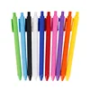 Loverly Children soft rubber material full white solid candy color click push promotional gift items plastic ball pen with logo