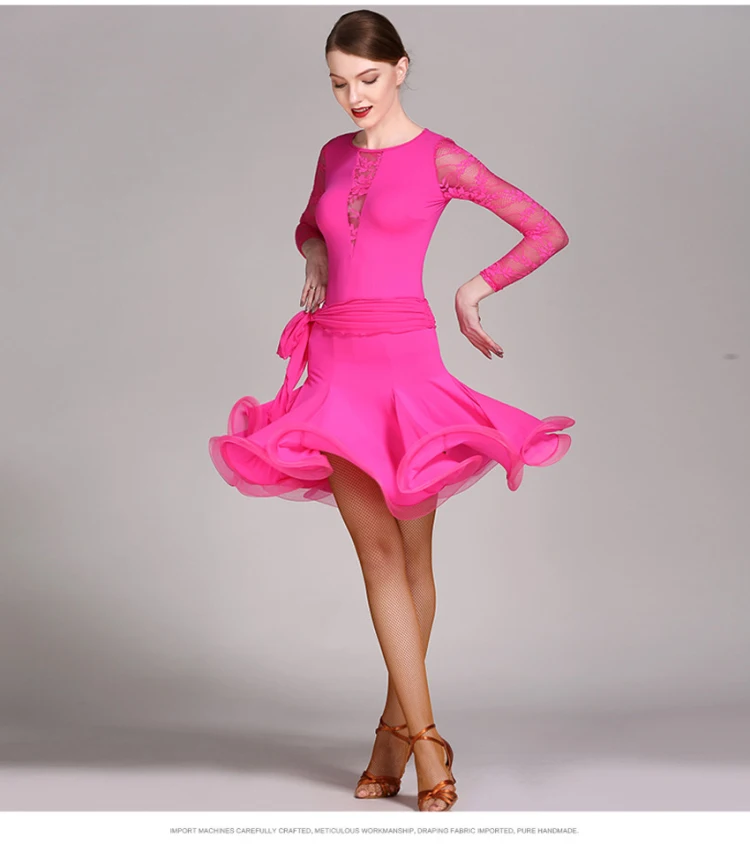 Tongyang Long Sleeve Latin Salsa Dance Dresses Ladies Latin Ballroom Dance Competition Dress Women Dance Standard Costumes View Hot Latin Dance Dress Tongyang Product Details From Hunan Tongyang Garment Co Ltd On