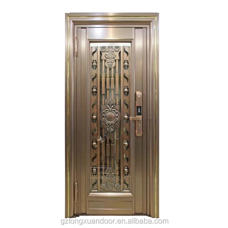 304 Stainless Steel Door With Fingerprint Digital Lock External Security Metal Door Grill Glass Design Buy Stainless Steel Door Security Metal Door Stainless Steel Security Door Product On Alibaba Com