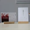 Natural Wood Desktop Calendar Rack Picture Stand Holder