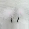 Cosmetic Plastic Handle Cosmetic Turkey Powder Puff