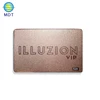 factory price golssy etching rose gold metal card