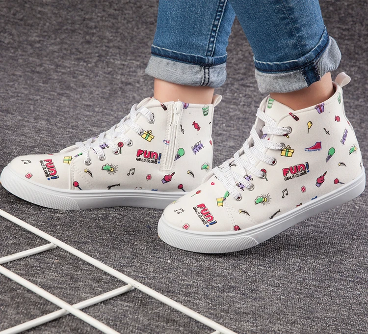 Oem High Neck Casual Cotton Fabric Shoes For Girls Kids Children And Adults Buy Kids High Neck Shoes High Neck Casual Shoes Oem High Neck Shoes Product On Alibaba Com