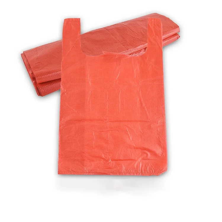 Heavy Duty Packaging Plastic T-shirt Bag On Rolls For Supermarket - Buy ...