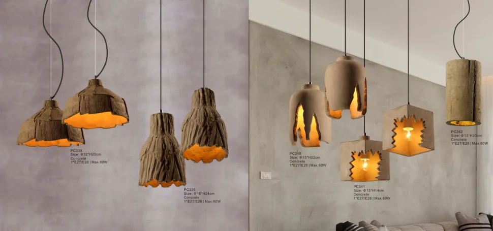 Idea Design Modern Cement Pendant Lamps Lighting For Cafe Idea Design Modern Cement Pendant Lamps